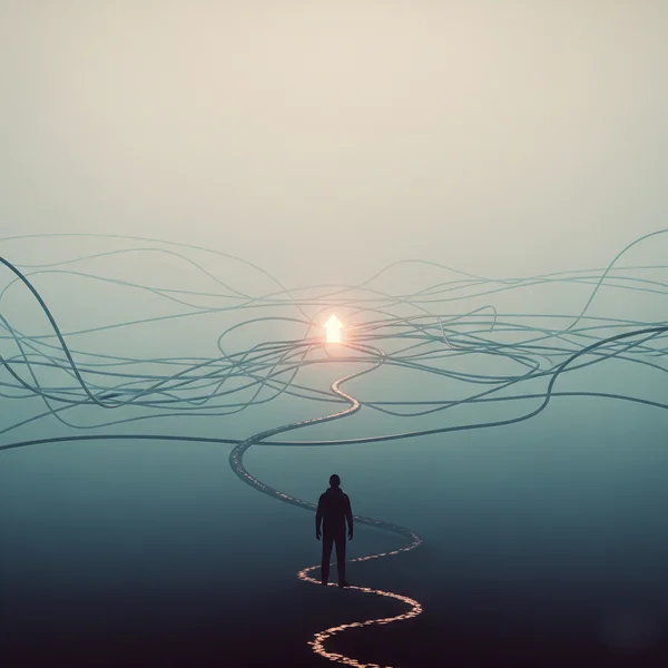 Person at a crossroads symbolizing career choice confusion