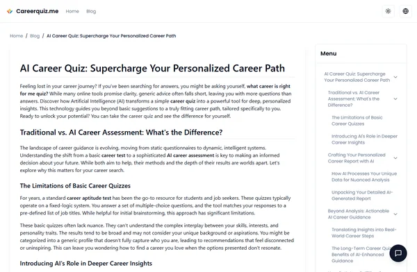 AI Career Quiz: Supercharge Your Personalized Career Path