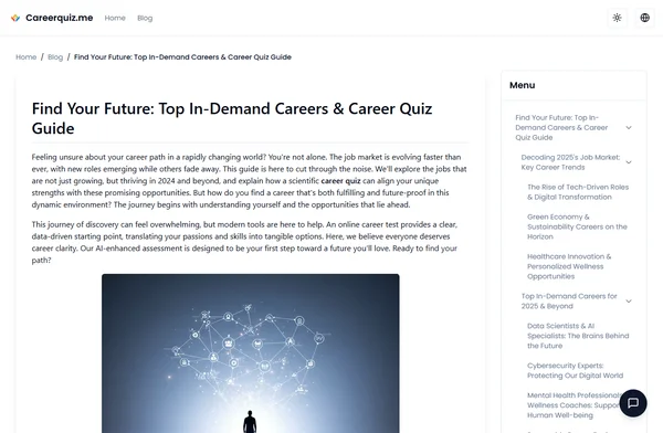 Find Your Future: Top In-Demand Careers & Career Quiz Guide