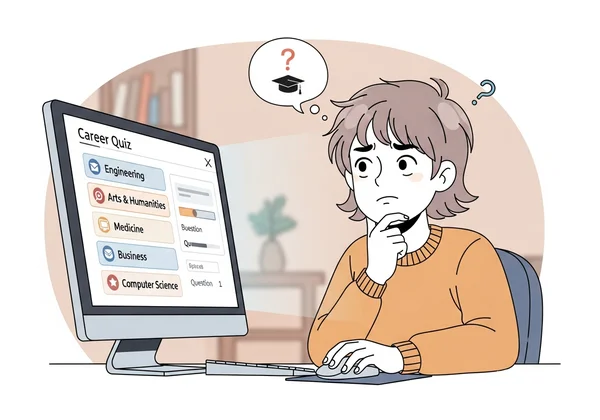 学生在思考大学专业选择