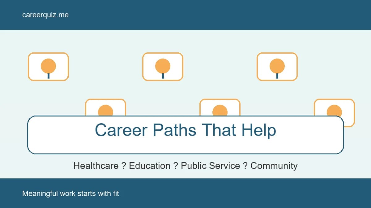 Career paths that help people