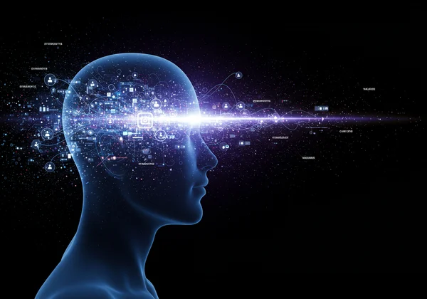 AI analyzing data points to form a personalized career profile