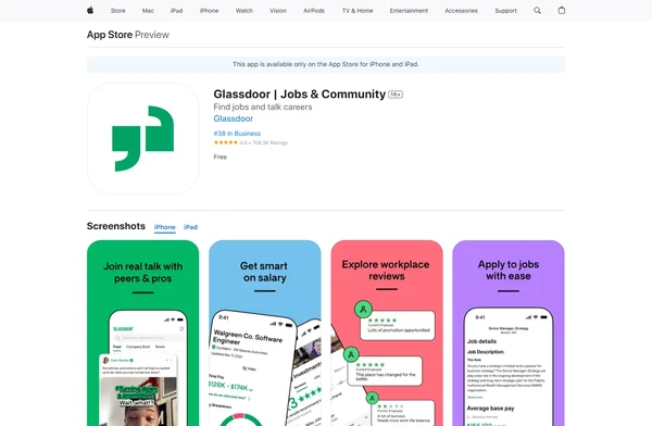 Glassdoor: Вакансии и отзывы